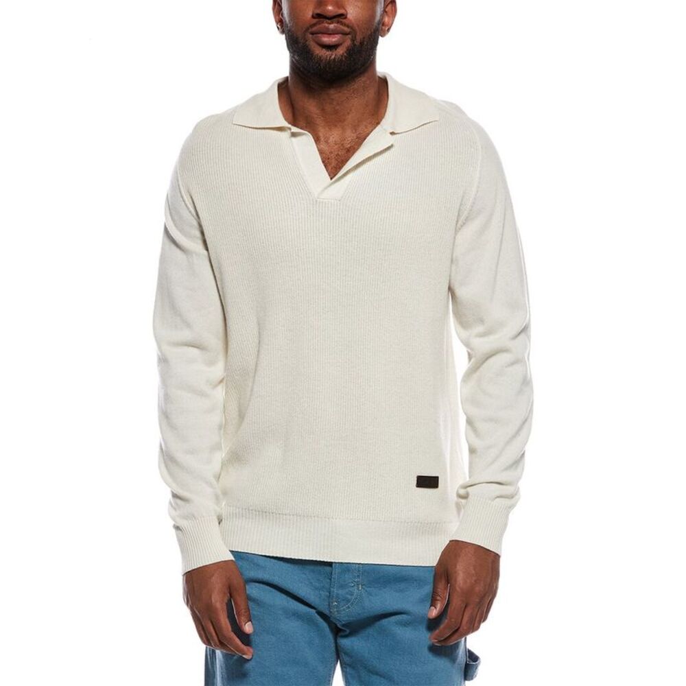 Isaia Mens  Cashmere Polo Sweater, Brown